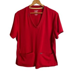 Z6- Landau Women's Bright Red Short Sleeve Top
